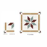 Red And Green 200x200mm Durable Indoor Floor Tile For Bathroom And Grade AAA
