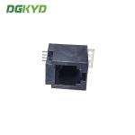 52D Series Single Port 6P6C RJ11 Jack Black Connector DGKYD52D1144IWW6SB3009