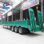 13 Tons Fuwa/BPW Axle Hydraulic Lowboy Semi Trailer for Heavy Machinery