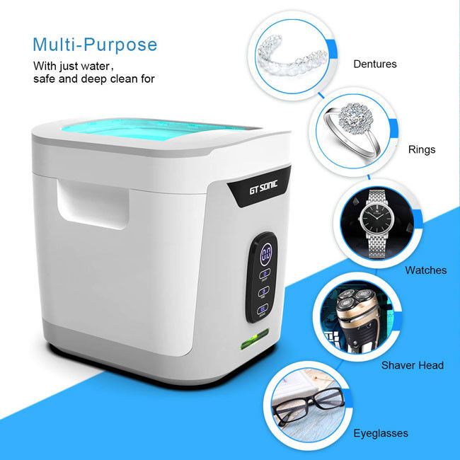 40kHz Ultrasonic Jewelry Cleaner With Detachable Tank 1900G GT - F4