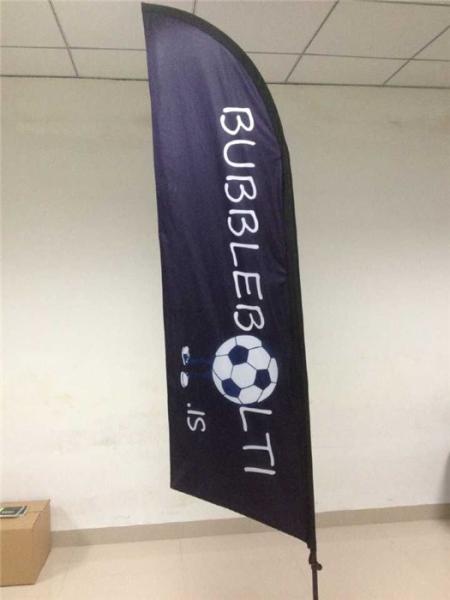 Display Outdoor Flying Banners Stand Single / Double Sides With Dye - Sublimatio