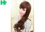 Brown Long Wave Natural Synthetic Hair Wigs for Women 70cm Length
