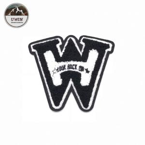 Wholesale W Shape Felt Embroidered Sports Patches Sew On 12 * 12.5CM Size For Jackets from china suppliers