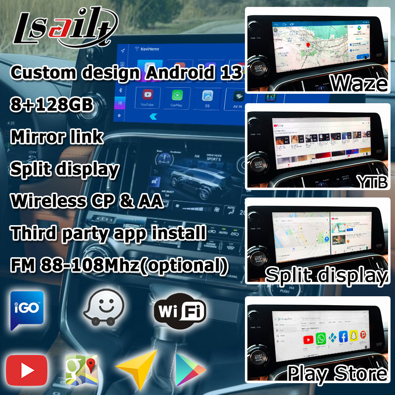 Lexus LX600 LX700h 2022 Android multimedia video interface base on Qualcomm 6125 8+128 Android 13