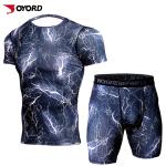 Gym Fitness Mens Swim Shirt Loose Fit , Rash Guard Suit Fancy Delicate