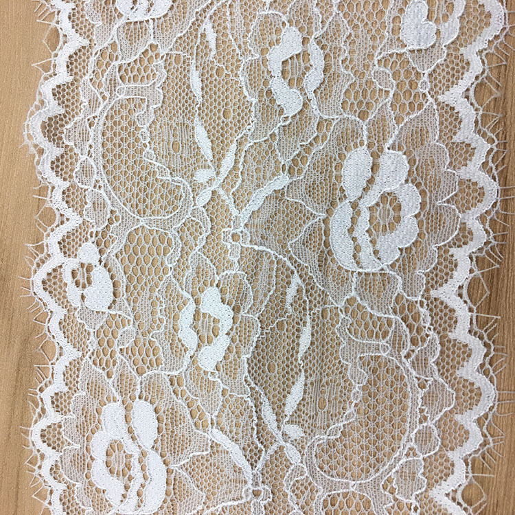 15 cm Underwear Strench Lace Border Eyelash lace edge with ivory black color in stock