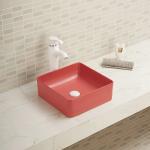 Square Table Top Wash Basin Material Fully Porcelain Farmhouse Bathroom Vessel