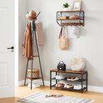 Metal Coat Rack for Sale, Industrial Hallway Coat Rack, Coat Stand with Shelf,