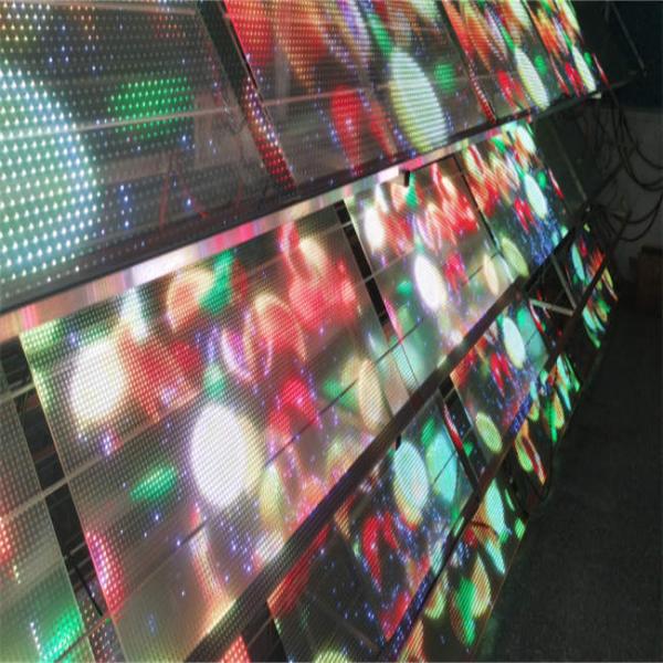 P5 High Brightness 2900cd Transparent LED Display Pitch 5V Power for Glass Wall Media Facade