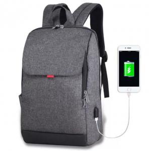 China Smart Polyester Slim Notebook Backpack With USB Charging Port on sale