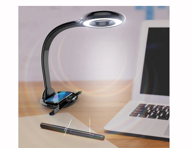 Foldable Wireless Qi Charging Desk Lamp , Office Home Reading Touch Dimmer Lamps