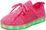 Toddler Light Up Shoes Rechargeable Battery , Night Glowing Led Light Sneakers