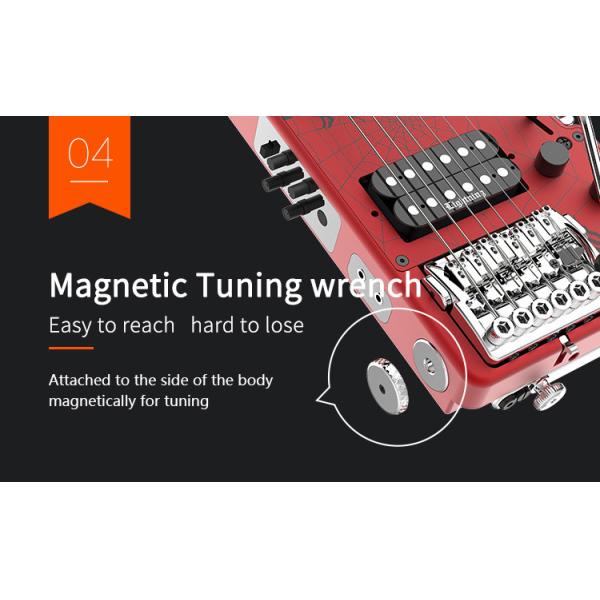 Unique Design Patented Grand Headless Electric Guitar Double Hummbucker Built-in Guitar Effect Ebony Fingerboard and bag