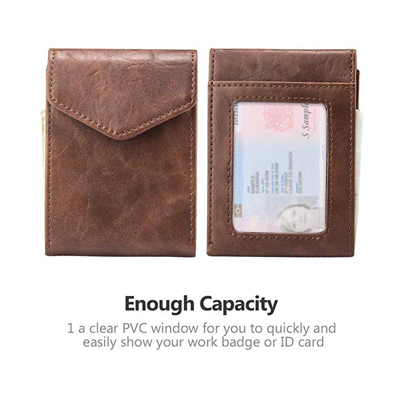 GENUINE LEATHER Cross-Border Card Bag Anti-Theft Wallet for Men in Japanese Style