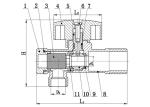 Zinc Brass Angle Valve 90 Degree Brass Body ISO228 BSP NPT Thread
