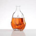 Custom Design 500ml 700ml Glass Liquor Brandy Bottle Super Flint Glass Body