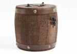 Brown Color Hand Made Wooden Storage Barrels Pine Wood Tea Boxes With Lid