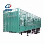60 Ton 3 Axle Open Cargo Flatbed Stake Fence Trailer with 13mm Thickness Leaf