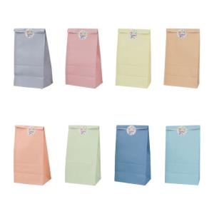 Wholesale Brithish Style Grid Pure Color Kraft Takeaway Biodegradable Paper Bags 9g/Pcs from china suppliers