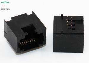 Wholesale Single Port RJ45 Female Connector , Black Color Modular Rj45 Female Jack from china suppliers