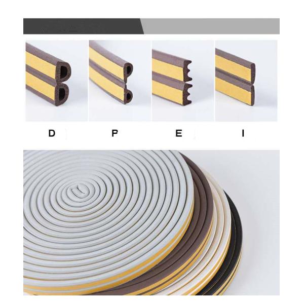 9*2mm EPDM Foam Rubber Self Adhesive Weather Stripping Anti Mosquito