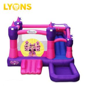 Wholesale Jump And Slide Pink Bounce House PVC Plato Tarpaulin Scratch - Proof 4*4*4m from china suppliers