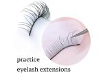 Handmade Training 8cm Natural Fake Eyelashes For Beauty Salon