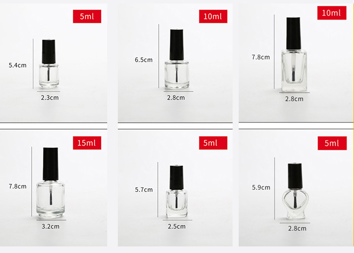 Small Cute Clear Cosmetic Bottles Clear Color Plastic Screw Cap