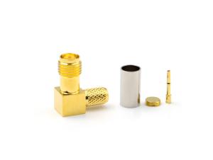 Wholesale SMA female right angle crimp for RG 58 cable RF Coaxial Connector from china suppliers