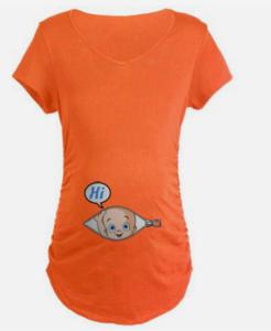 Wholesale new arrived custom made cotton spandex high quality cute printed wholesale blank maternity t shirts from china suppliers