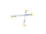 Cable Assembly Double MCX Male Right Angle with .086/RG405 Cable, Length 70mm