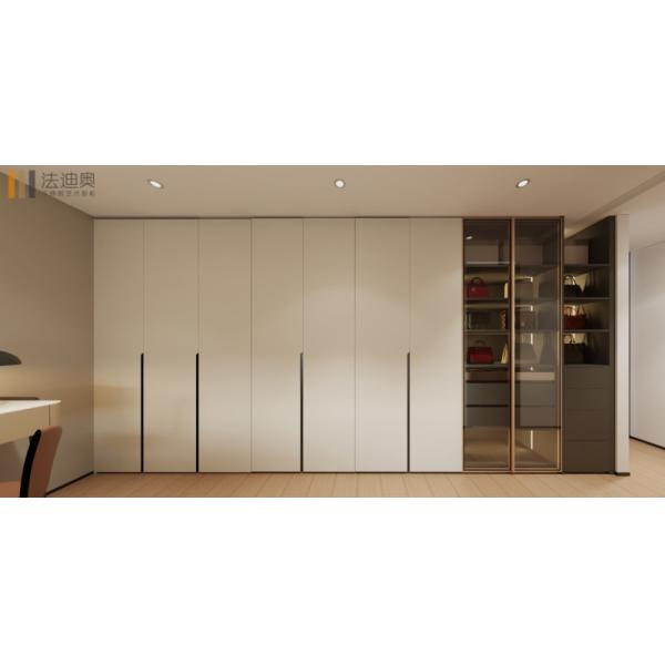 Elegant Beige Multi Functional L Shaped Fitted Wardrobes Corner Bedroom Wardrobe