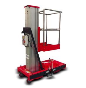 Wholesale 26.65 Ft 286 Lb Aluminum Alloy Single Mast Aerial Work Lifting Platform Mobile Lift Platform from china suppliers