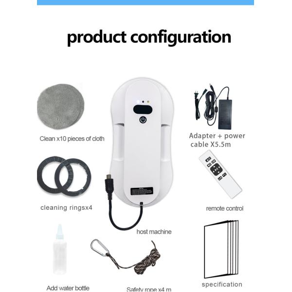 Brushless Motor Electric Window Cleaner Robot High Building Glass Intelligent Design