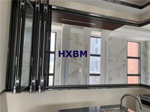 Wholesale Hurricane Proof Interior Folding Doors 6063 -T5 Aluminum Profile With Safety Glass from china suppliers