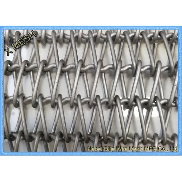 Food Processing Stainless Steel Wire Flat Chain Link Mesh Conveyor Belt