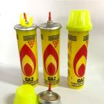 yellow Non Leakage Butane Gas Lighter Refill For Candle Lighting