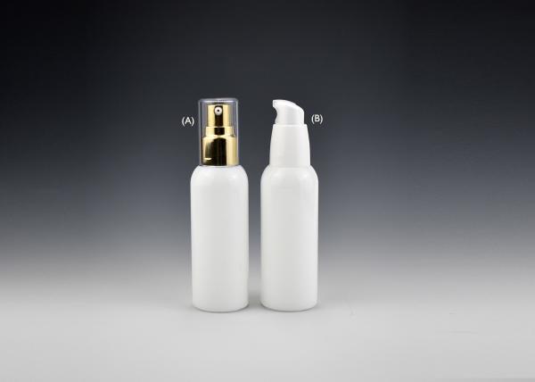 Well-Designed 50ml Boston Round Opal White Glass Cosmetic Bottles, Empty