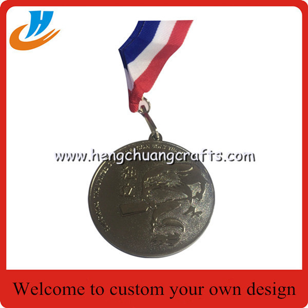 Football metal medals,ribbon medal metal with design factory cheap custom