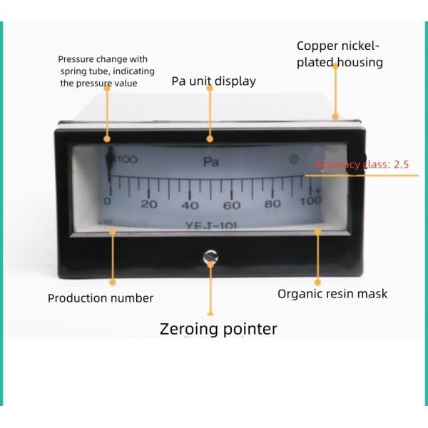 YEJ101 Differential Pressure Level Gauge Indicator Panel Mount