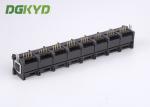 90 degrees 1x8 right angle RJ45 Female Jack 8 ports network switch connectors