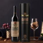 Red Wine 100% Recycled Cardboard Tube Packaging With Lid Custom Design Logo