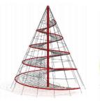 Kids Playground Climbing Net Commercial Outdoor Triangle Rope Scramble Net