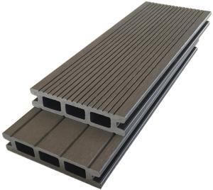 Wholesale Modern wpc deck board 114*25mm Wood grain outdoor anti-slip WPC hollow solid decking from china suppliers