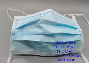 Wholesale Three Ply Disposable Medical Mask Lint Free Helping Limit Germs Spread En16483 Standard from china suppliers