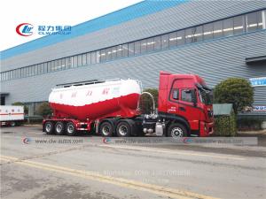 China 27.5cbm Carbon Steel Tanker 3 Axle Semi Trailer With Truck Head on sale