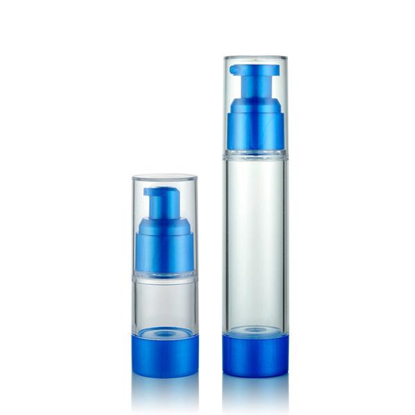 Anodized aluminum head cap vacuum bottle cosmetics in 15ml 20mlALUM plastic