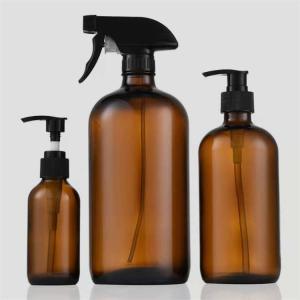 Wholesale Odorless 8oz Amber Glass Trigger Spray Bottle , CE Amber Glass Bottle With Spray Top from china suppliers