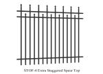 Extra Staggered Crimped Top Spear Garrison Fence panels 3 rails 2.1m x 2.4m
