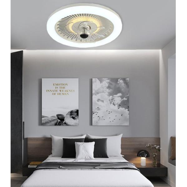Retractable Smart Bladeless Ceiling Fan Fandelier Chandelier Fan For Bedroom